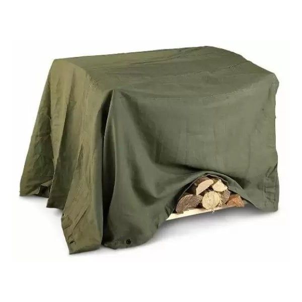 12' X 16' Green Canvas Tarps - Waterproof Canvas Tarps